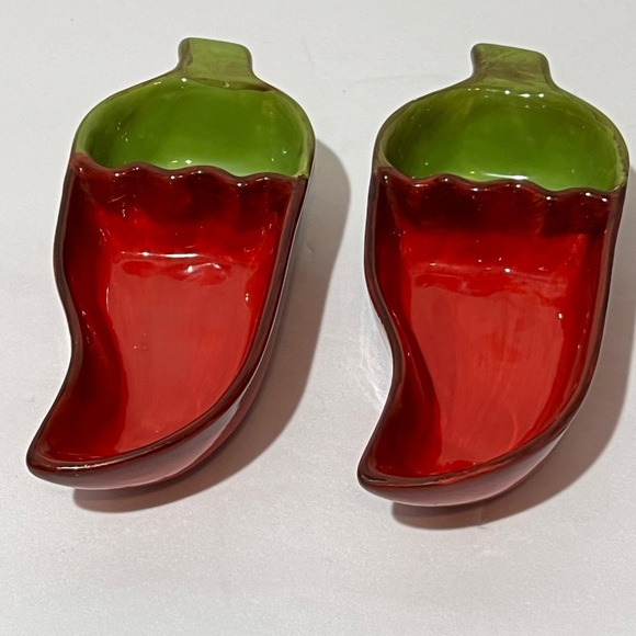 Pacific Island Creations Ceramic 2-Chili Pepper 1-Sombrero Hat Serving Dishes - Picture 12 of 16
